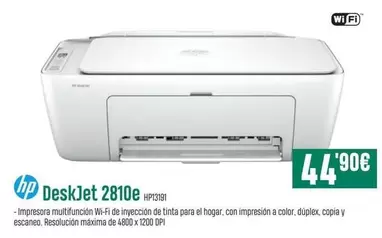 Oferta de HP - Deskjet 2810e por 44,9€ en PCBox