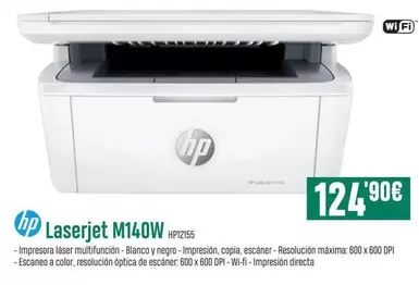 Oferta de HP - Laserjet M140W por 124,9€ en PCBox