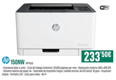 Oferta de HP - Hp 150nw por 233,5€ en PCBox