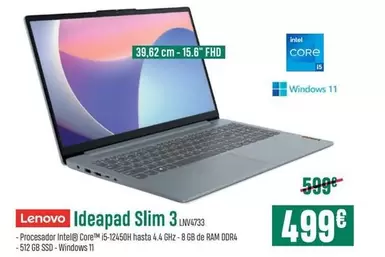 Oferta de Lenovo - Ideapad Slim 3 Lnv4733 por 499€ en PCBox