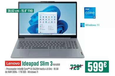 Oferta de Lenovo - Ideapad Slim 3 por 599€ en PCBox