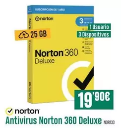 Oferta de Norton - Antivirus 360 Deluxe por 19,9€ en PCBox