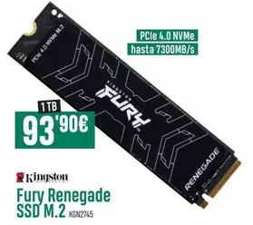 Oferta de Kingston - Fury Renegade Ssd M.2 por 93,9€ en PCBox