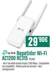 Oferta de TP-LINK - Repetidor Wi-Fi AC1200 RE315 por 29,9€ en PCBox