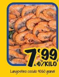 Oferta de Langostino Cocido por 7,99€ en Cash Fresh