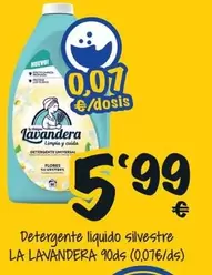 Oferta de Lavandera - Detergente Liquido Silvestre por 5,99€ en Cash Fresh