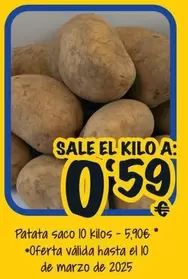 Oferta de Patata Saco por 0,59€ en Cash Fresh