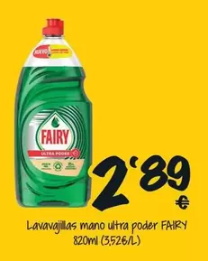 Oferta de Fairy - Lavavajillas Mano Ultra Poder por 2,89€ en Cash Fresh