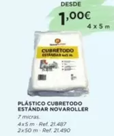 Oferta de Plástico Cubretodo Estándar Novaroller por 1€ en Coferdroza