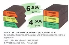 Oferta de Bosch - Set 3 Tacos Esponja Expert por 4,5€ en Coferdroza