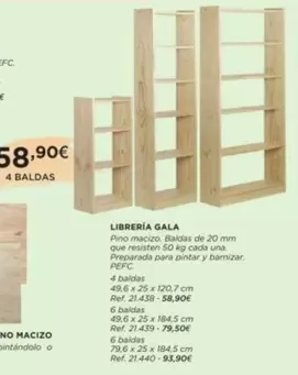 Oferta de Librería Gala por 58,9€ en Coferdroza