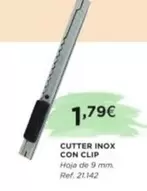 Oferta de Cutter Inox Con Clip por 1,79€ en Coferdroza