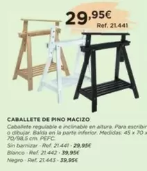 Oferta de Caballete De Pino Macizo por 29,95€ en Coferdroza