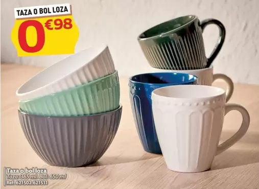 Oferta de Taza O Bol Loza por 0,98€ en GiFi