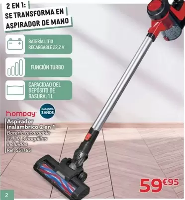 Oferta de Turbo - Aspirador Inalambrico por 59,95€ en GiFi