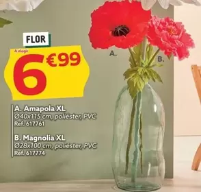 Oferta de Flor - Amapola Xl por 6,99€ en GiFi