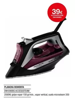 Oferta de Rowenta - Plancha Dw30369 Accessteam por 39€ en Milar