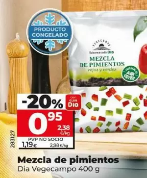 Oferta de Dia Vegecampo - Mezcla De Pimientos por 0,95€ en Dia