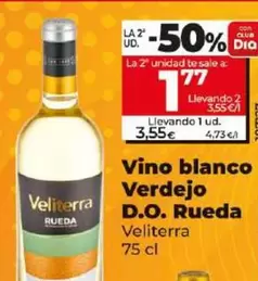 Oferta de Veliterra - Vino Blanco Verdejo D.O. Rueda por 3,55€ en Dia