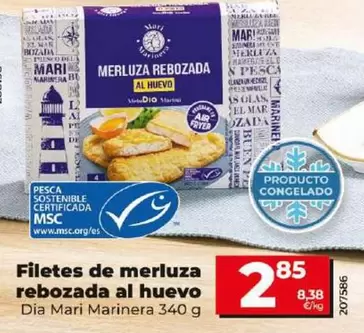 Oferta de Dia Mari Marinera - Filetes De Merluza Rebozada Al Huevo por 2,85€ en Dia