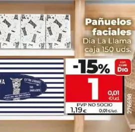 Oferta de Dia La Llama - Panuelos Faciales por 1€ en Dia