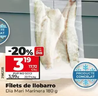 Oferta de Dia Mari Marinera - Filetes De Lubina por 3,19€ en Dia