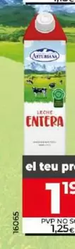 Oferta de Asturiana - Leche Entera por 1,19€ en Dia