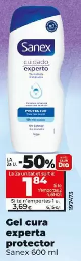 Oferta de Sanex - Gel Cuidado Experto Protector por 3,69€ en Dia