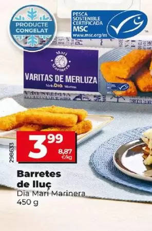 Oferta de Dia Mari Marinera - Varitas De Merluza por 3,99€ en Dia