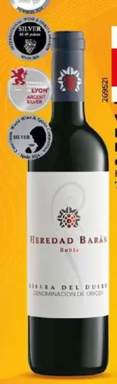 Oferta de Heredad Baran - Vino Tinto Roble D.O. Ribera Del Duero  por 3,71€ en Dia