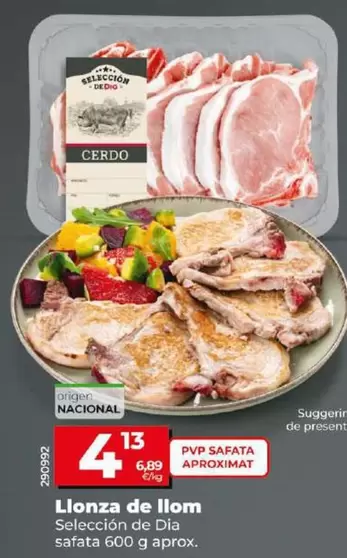 Oferta de Seleccion De Dia - Chuleta De Lomo por 4,13€ en Dia