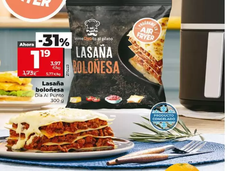 Oferta de Dia Al Punto - Lasana Bolonesa por 1,19€ en Dia