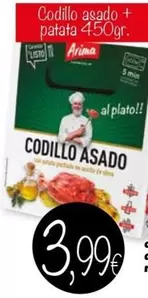 Oferta de Codillo Asado + Patata por 3,99€ en Supermercados Piedra