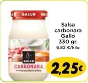 Oferta de Gallo - Salsa Carbonara por 2,25€ en Supermercados Piedra