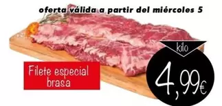 Oferta de Filete Especial Brasa por 4,99€ en Supermercados Piedra