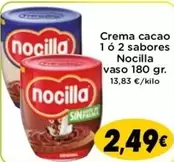 Oferta de Nocilla - Crema Cacao 1 O 2 Sabores por 2,49€ en Supermercados Piedra