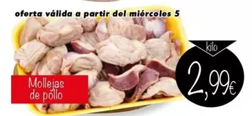 Oferta de Mollejas De Pollo por 2,99€ en Supermercados Piedra