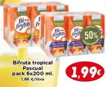 Oferta de Pascual - Bifruta Tropical por 1,99€ en Supermercados Piedra