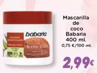 Oferta de Babaria - Mascarilla De Coco por 2,99€ en Supermercados Piedra