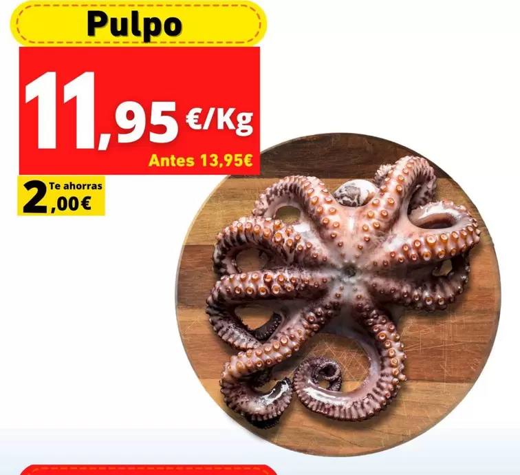 Oferta de Pulpo - por 11,95€ en Tu Trébol Hipermercados