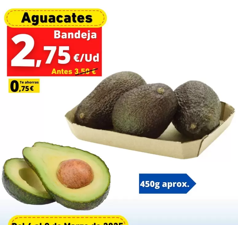 Oferta de Aguacates por 2,75€ en Tu Trébol Hipermercados