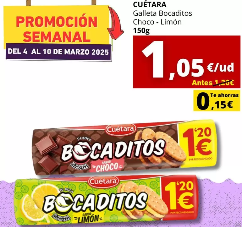 Oferta de Bocaditos - Galletas por 1,05€ en Tu Trébol Hipermercados