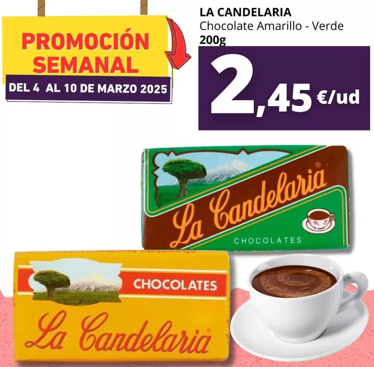 Oferta de Chocolate Amarillo por 2,45€ en Tu Trébol Hipermercados