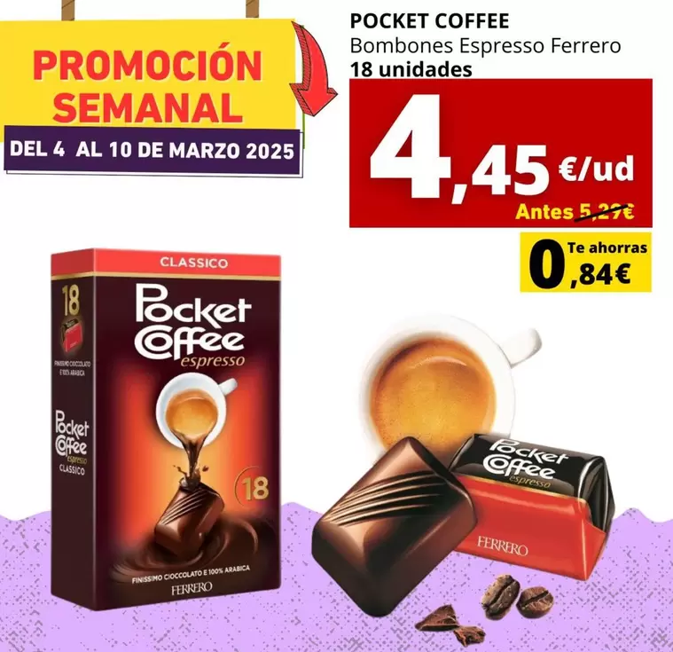 Oferta de Bombones Espresso por 4,45€ en Tu Trébol Hipermercados