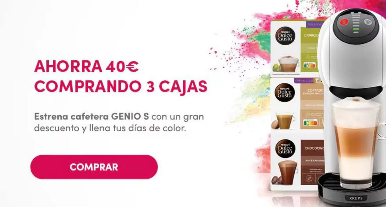 Oferta de Genio S - Estrena Cafetera Con Un Gran Descuento Y Llena Tus Días De Color en NESCAFÉ® Dolce Gusto®