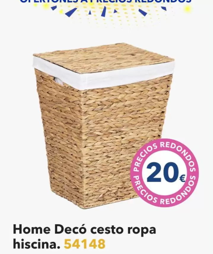 Oferta de Home Decó Cesto Ropa Hiscina por 20€ en Tiendas MGI