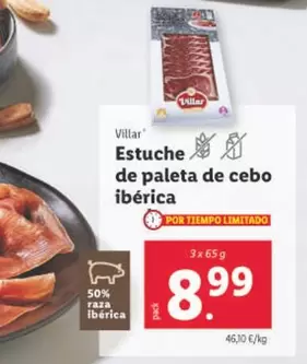 Oferta de Villar - Estuche De Paleta De Cebo Iberica por 8,99€ en Lidl