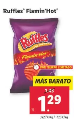 Oferta de Ruffles - Flamin'Hot' por 1,29€ en Lidl