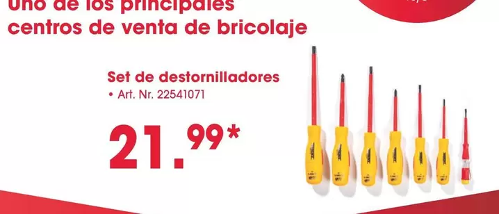 Oferta de Set De Destornilladores por 21,99€ en Lidl