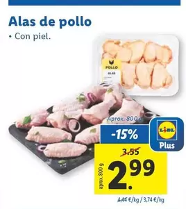 Oferta de Alas De Pollo por 2,99€ en Lidl